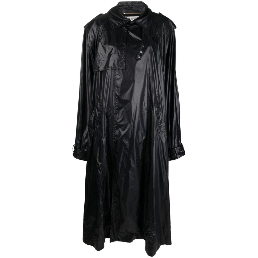 Saint Laurent shoulder-pad Oversized Trench Coat Jackets