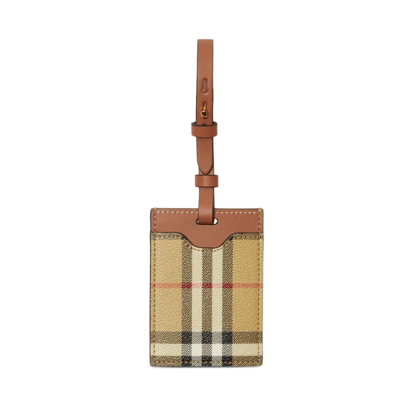 Burberry checkered luggage tag Small Leather Goods