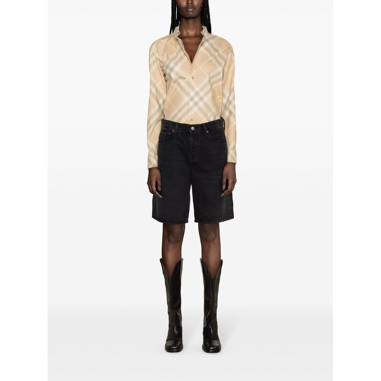 Burberry check motif shirt