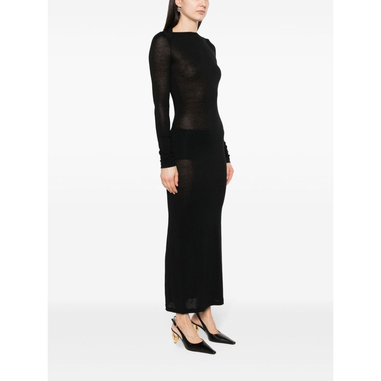 Saint Laurent Wool blend long pencil dress 775362Y37NW1000