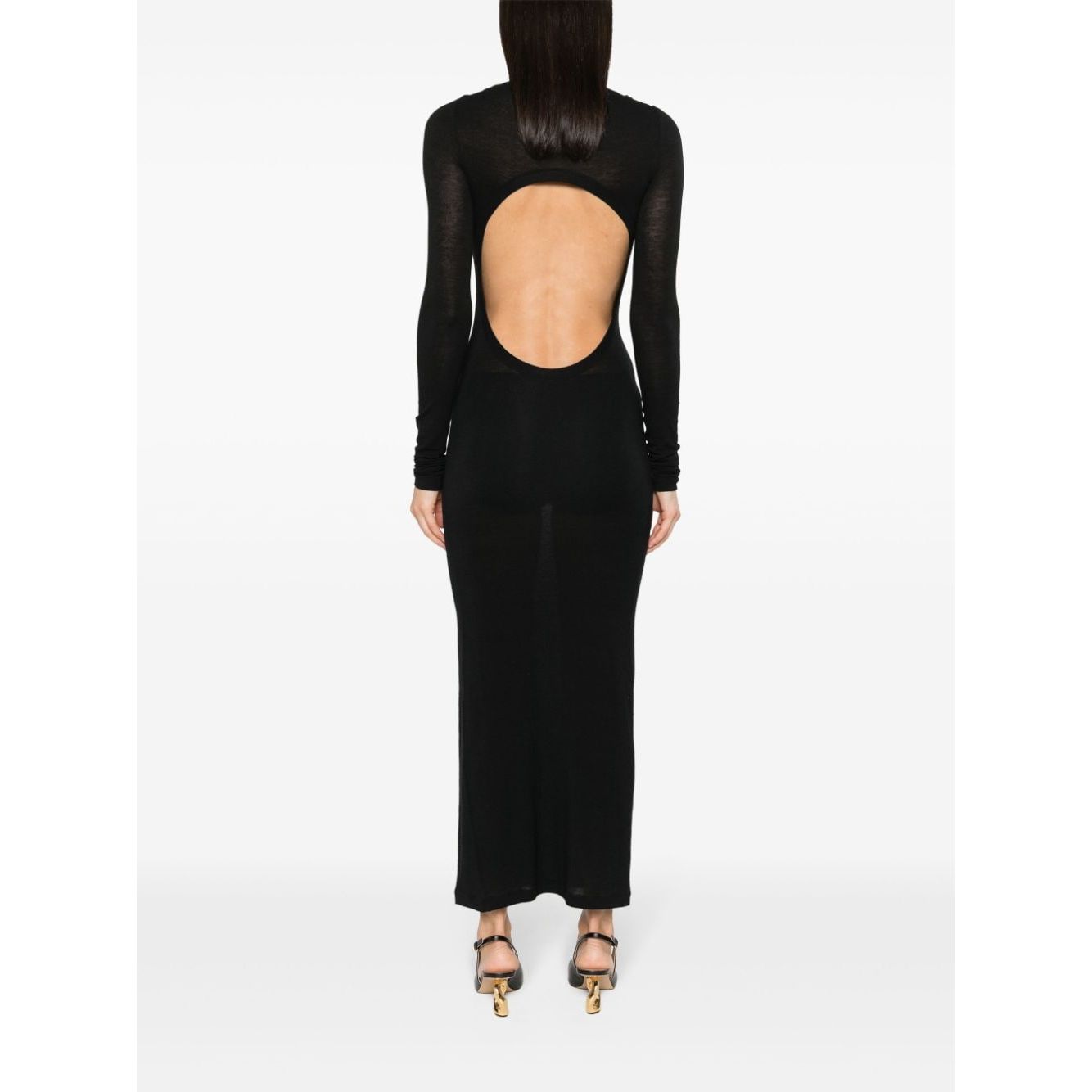 Saint Laurent Wool blend long pencil dress 775362Y37NW1000