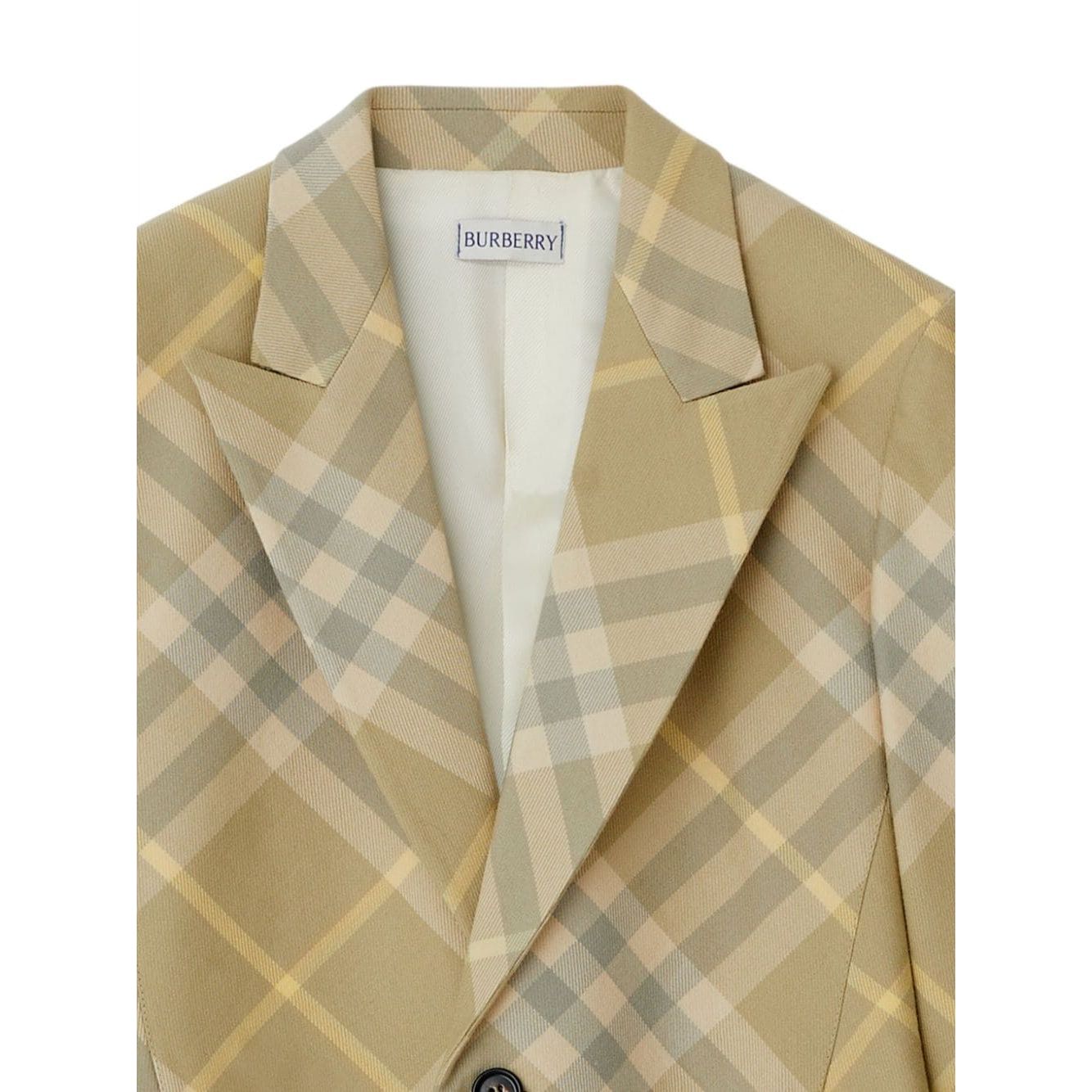 Burberry checked tailored single-breasted blazer Jackets