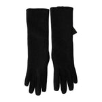 Dolce & Gabbana Black Gray Mid Arm Length Mittens Wool Gloves LB1021-7.5