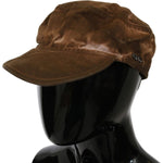 Costume National Brown Newsboy Beret Cabbie Fedora Hat