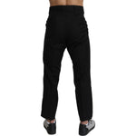 Dolce & Gabbana Black Cotton Wool Formal Dress Pants PAN71277-56