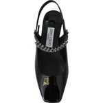 Jimmy Choo Elegant Black Patent Flats with Crystal Accent 192954629175