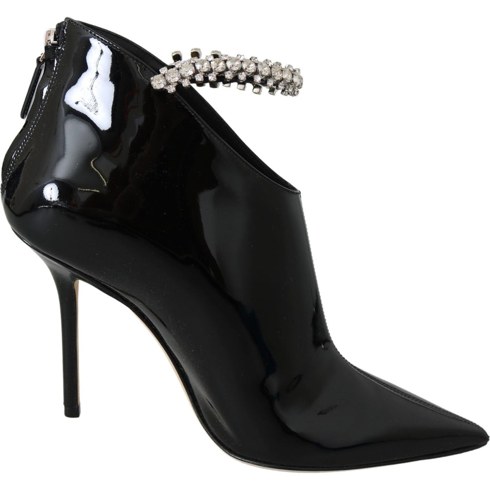 Jimmy Choo Elegant Black Patent Heeled Boots 191714864450