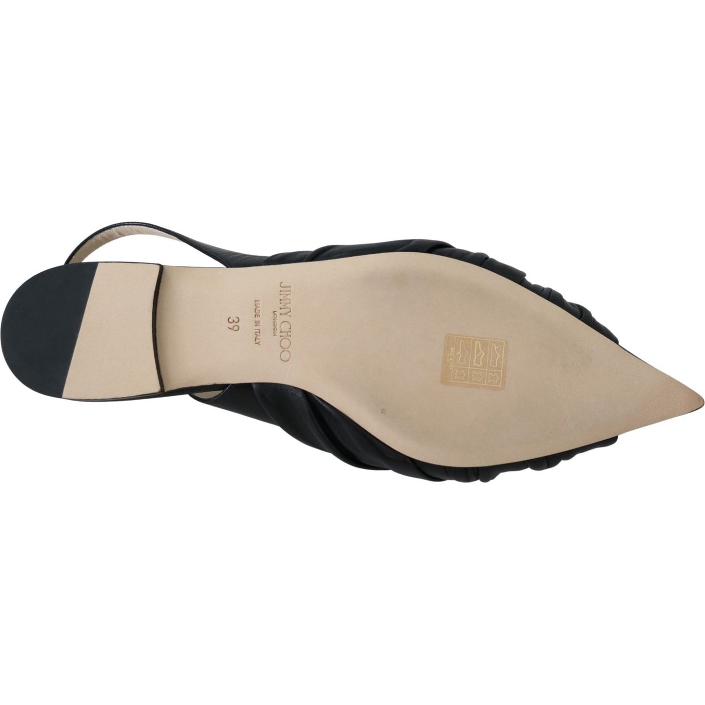 Jimmy Choo Elegant Pointed Toe Leather Flats 191714992894