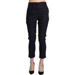 Ermanno Scervino Black High Waist Capri Cropped Cotton Pants PAN71131-40