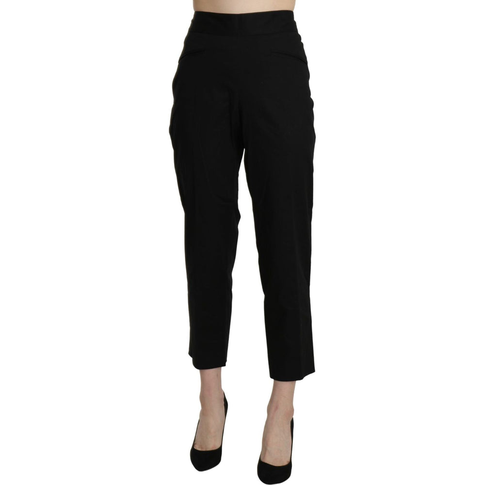 BENCIVENGA Black High Waist Straight Cropped Dress Pants PAN71323-44