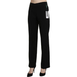 BENCIVENGA Black High Waist Straight Formal Dress Trouser PAN71325-44