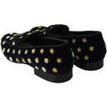 Dolce & Gabbana Blue Velvet Crown Slippers Loafers Shoes MV3485-39