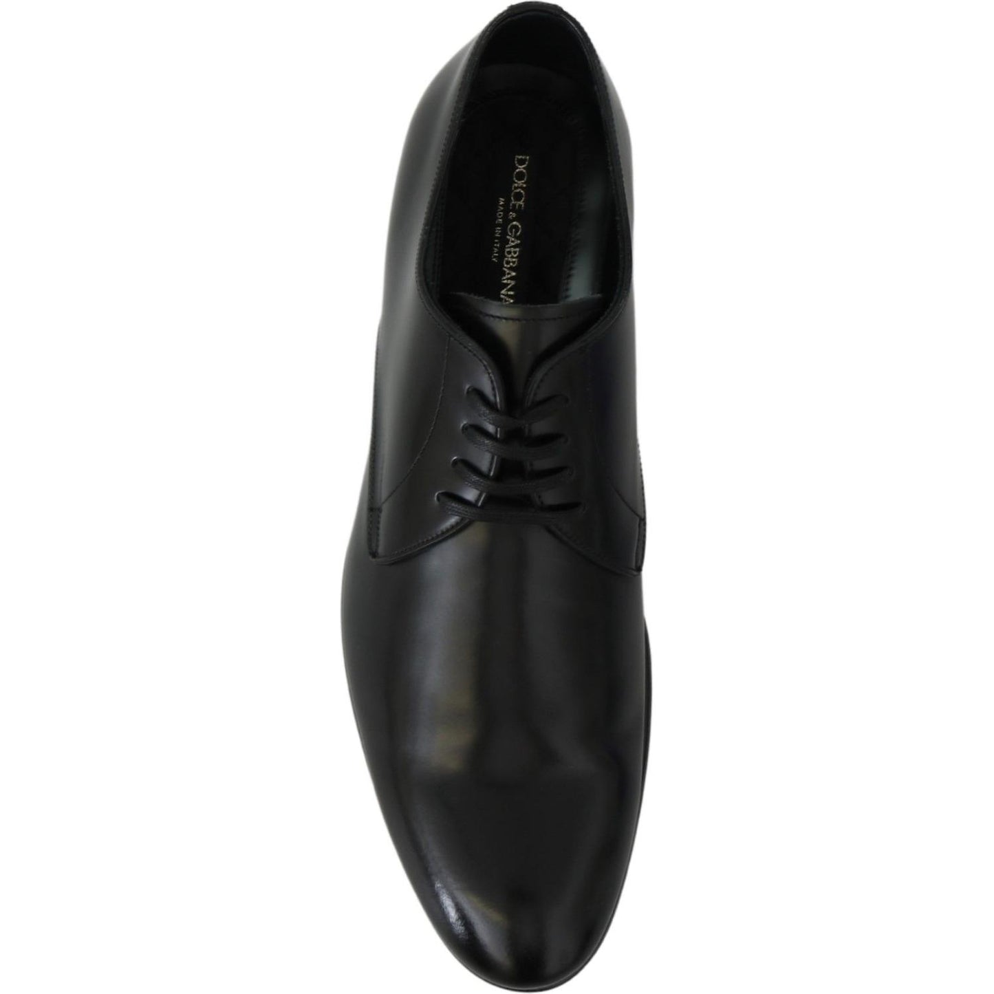 Dolce & Gabbana Derby Napoli Black Leather Dress Formal Shoes MV3540-41.5