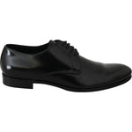 Dolce & Gabbana Derby Napoli Black Leather Dress Formal Shoes MV3540-41.5