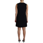 Dolce & Gabbana Black Viscose Stretch A-line Shift Mini Dress DR2647-41