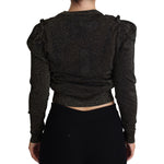 Dolce & Gabbana Black Gold Cropped Women Pullover Sweater TSH5690-36