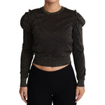 Dolce & Gabbana Black Gold Cropped Women Pullover Sweater TSH5690-36