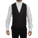 Dolce & Gabbana Black Wool Logo Dress Gilet Vest VE10113-48