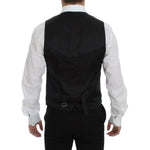 Dolce & Gabbana Black Wool Logo Dress Gilet Vest VE10113-48