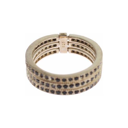 Nialaya Black CZ 925 Sterling Silver Womens Ring Ring