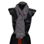 Missoni Gray Plaid Wool Unisex Neck Wrap Scarf MS1988