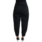Dolce & Gabbana Black Cropped Dress High Waist Polyester Pants PAN71466-40