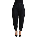 Dolce & Gabbana Black Cropped Dress High Waist Polyester Pants PAN71466-40