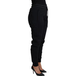 Dolce & Gabbana Black Polyester Neoprene Jogger Trouser Pants PAN71546-IT40