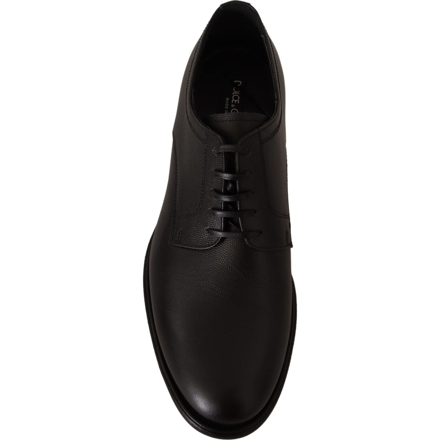 Dolce & Gabbana Black Leather Lace Up Mens Formal Derby Shoes