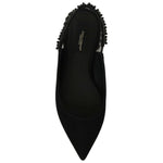 Dolce & Gabbana Black Flats Slingback Charmeuse Shoes LA7152-36