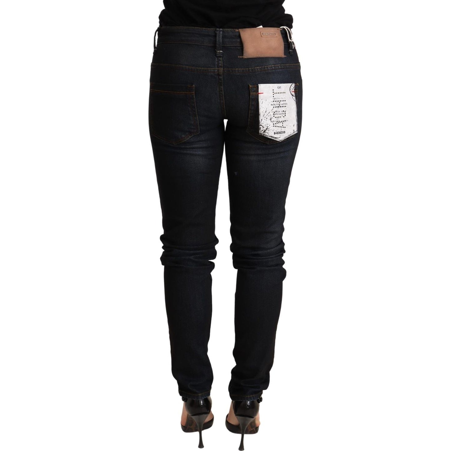 Acht Blue Washed Low Waist Skinny Denim Trouser WOMAN TROUSERS
