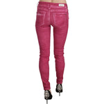 Dolce & Gabbana Pink Velvet Mid Waist Skinny Trouser Pants PAN70628-26
