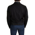 Dolce & Gabbana Black Nylon Full Zip Men Bomber Coat Jacket JKT2759-48