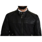 Dolce & Gabbana Black Nylon Full Zip Men Bomber Coat Jacket JKT2759-48