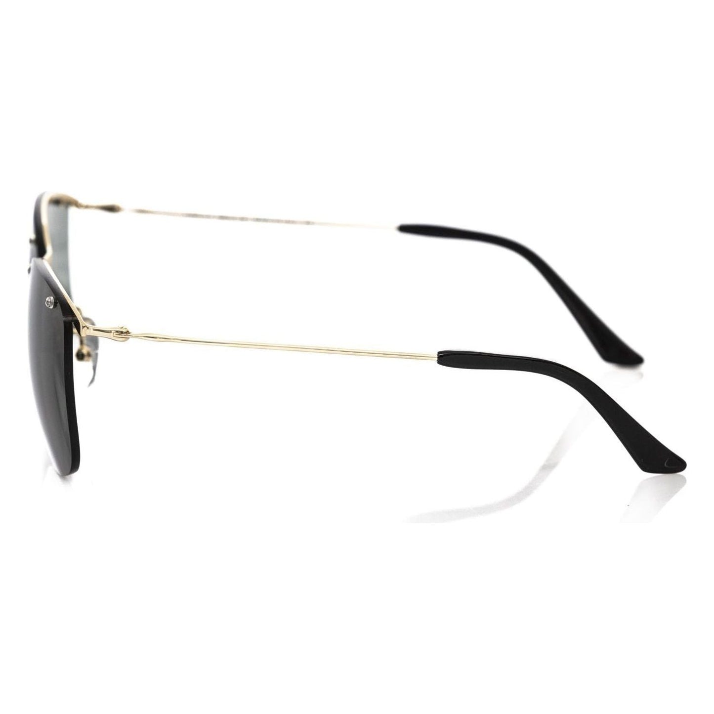 Frankie Morello Black Metallic Fiber Men Sunglass FR-22136