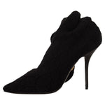Dolce & Gabbana Black Stretch Socks Knee High Booties Shoes LA9669 - 39
