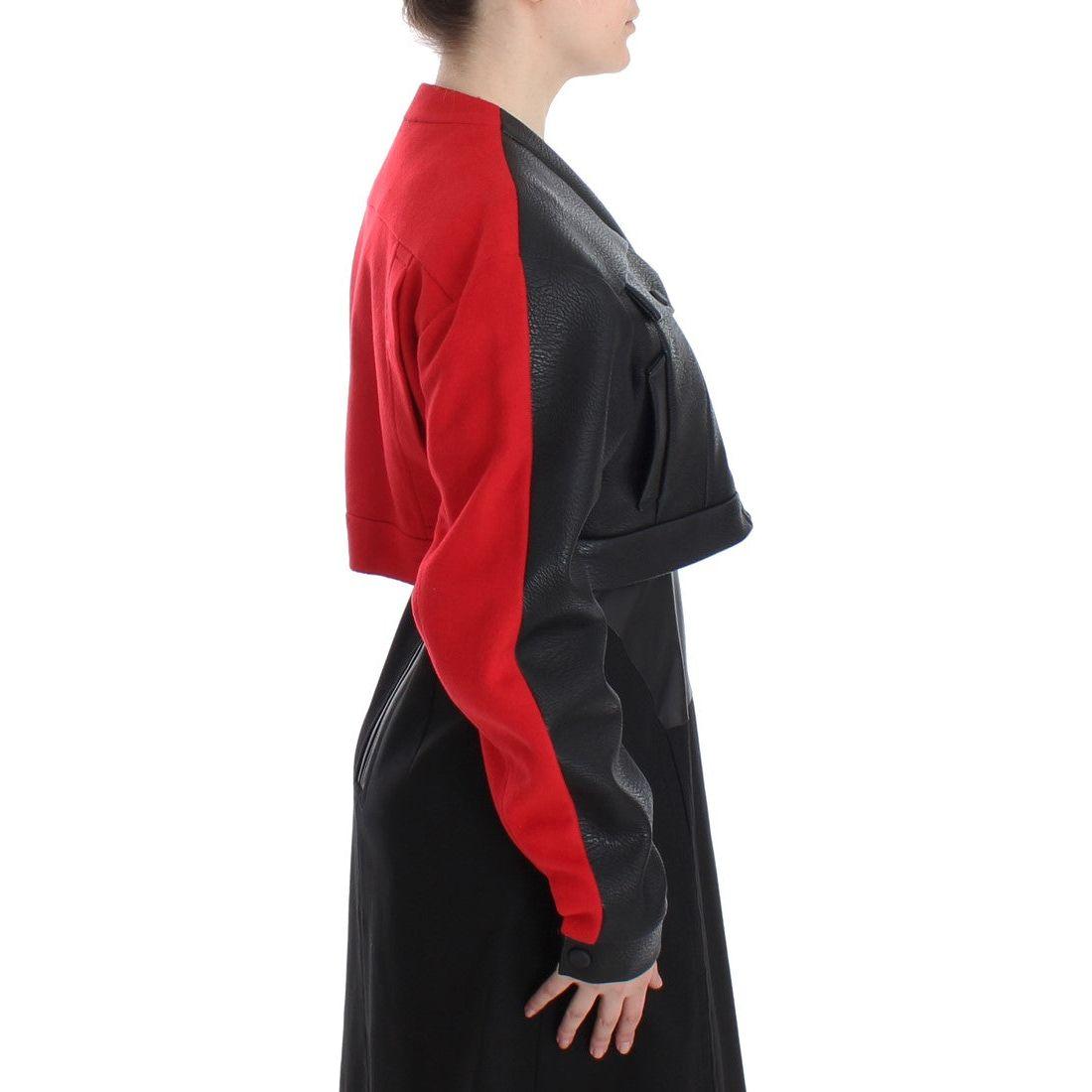 KAALE SUKTAE Black Short Croped Coat Bomber Jacket SIG12604-1