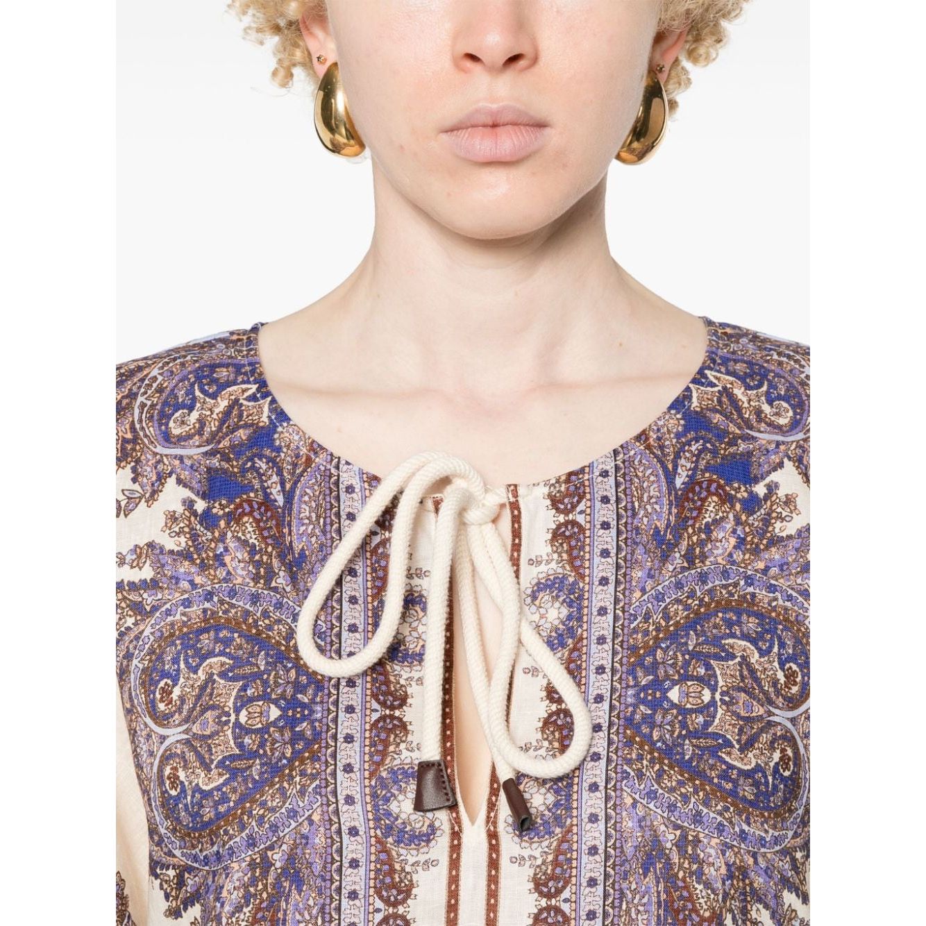 Zimmermann Ottie Linen Kaftan Dresses