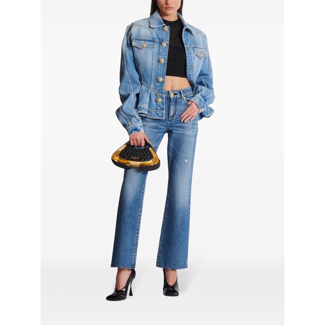 Balmain PB Labyrinth knit top Topwear