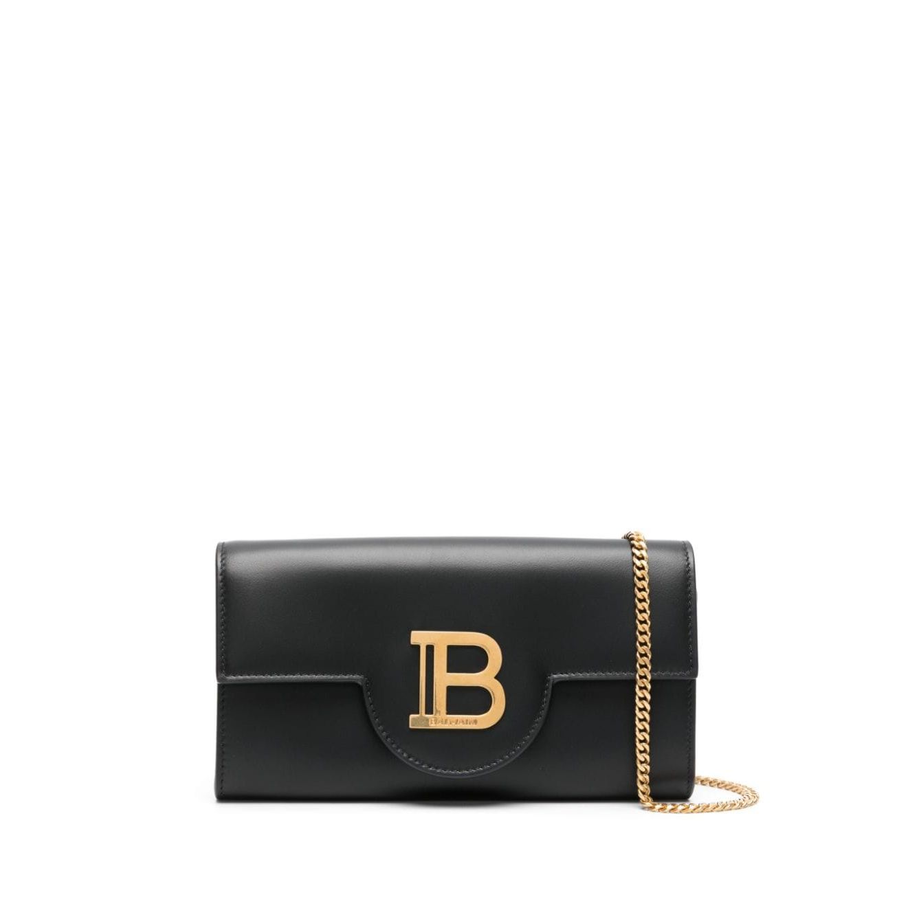 Balmain logo-plaque leather crossbody bag Clutches