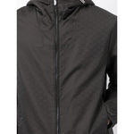 Emporio Armani Hooded jacket with zip in nylon jacquard eagle all over 8N1BN41NHQZF052-P25