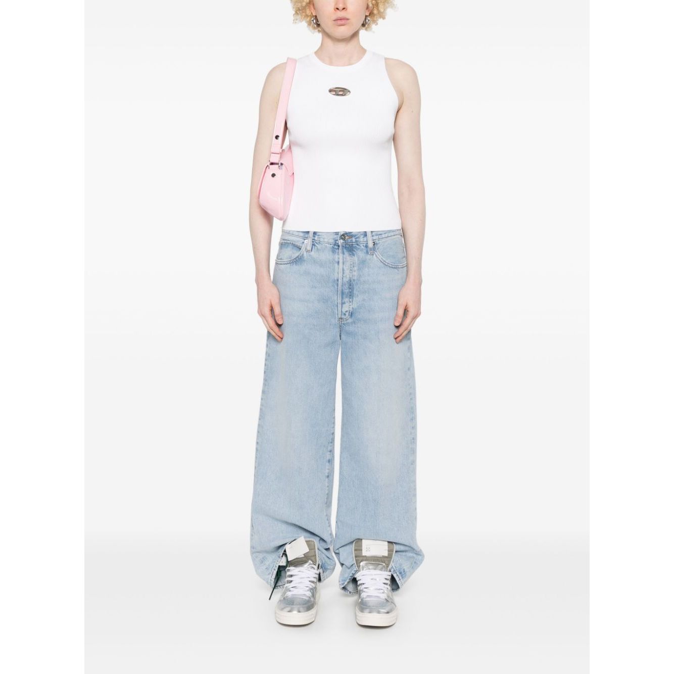 Diesel Top White Topwear