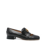 Valentino Garavani Vlogo Signature Calfskin Fringe Sabot Moccasin 25mm Moccasins