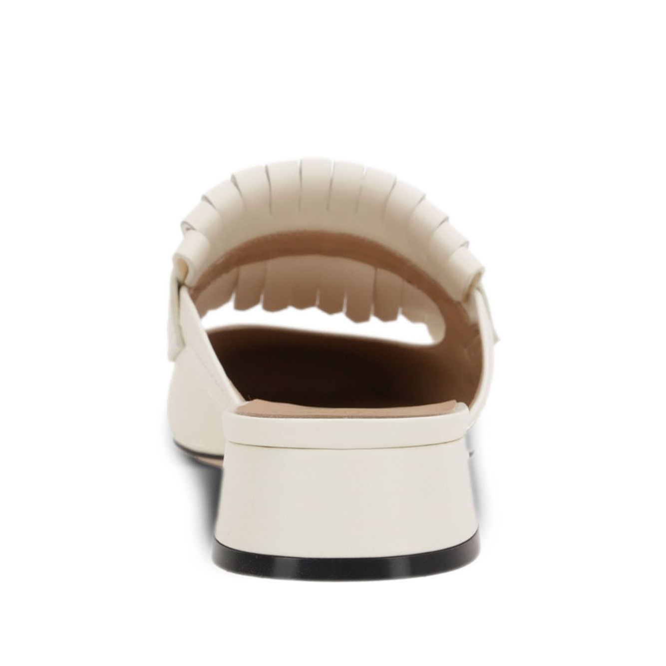 Valentino Garavani Vlogo Signature Calfskin Fringe Sabot Moccasin 25mm Sandals