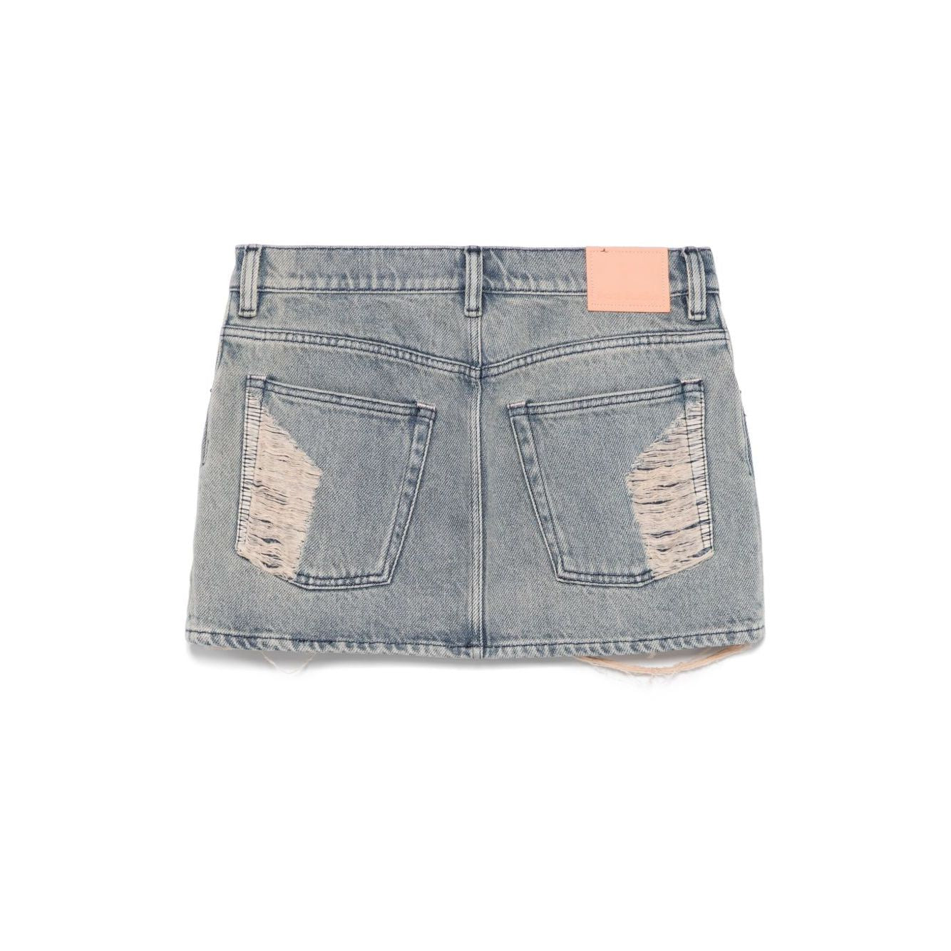Acne Studios Macaria distressed denim miniskirt Skirts
