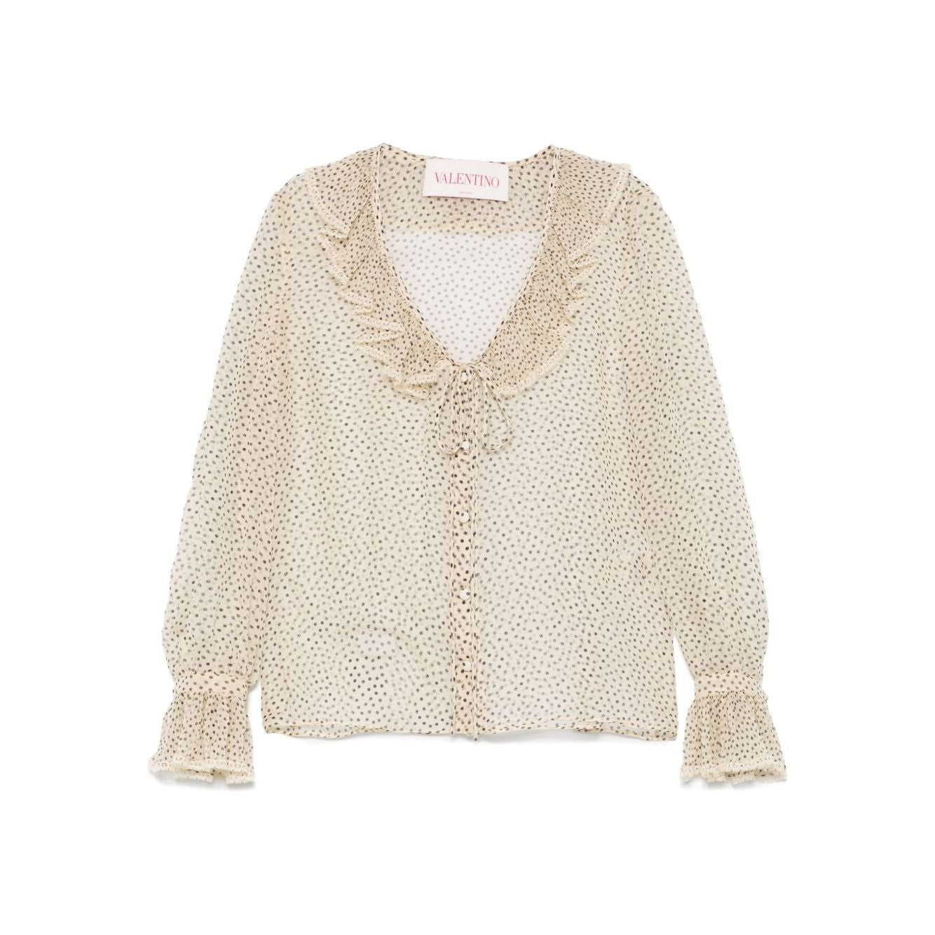 Valentino Plus-de-pois Print Light Georgette Shirt Shirts