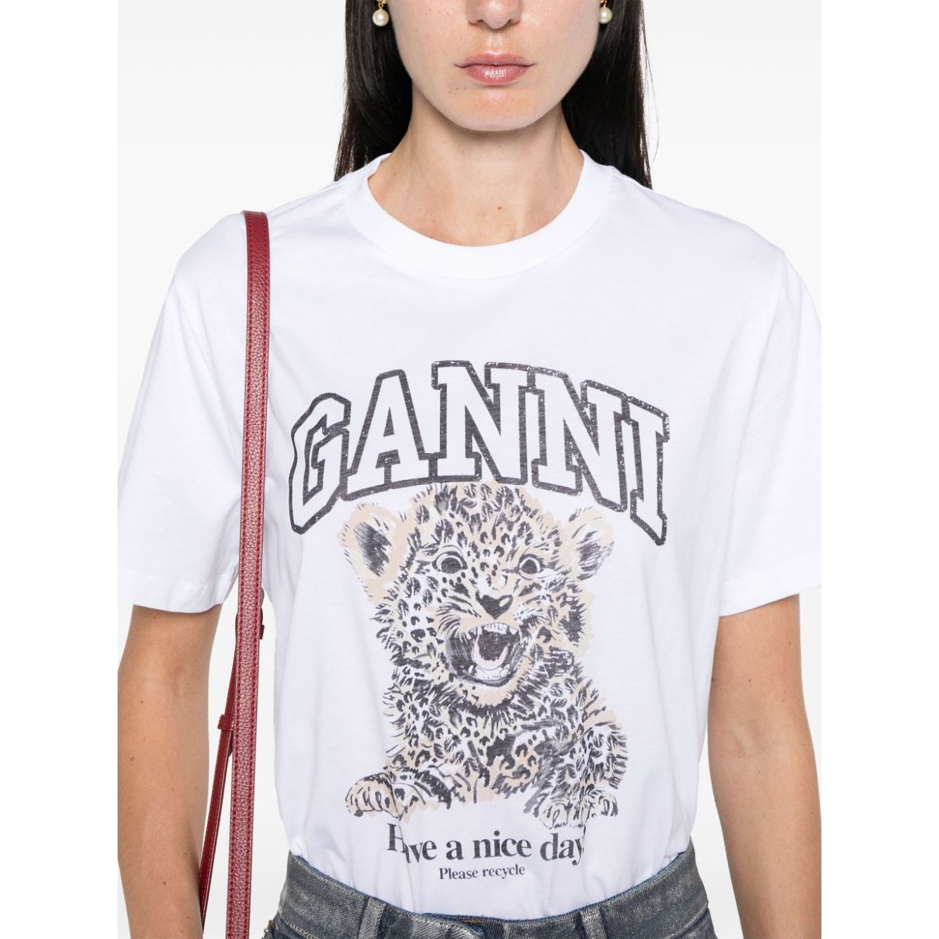 GANNI T-shirts and Polos White Topwear