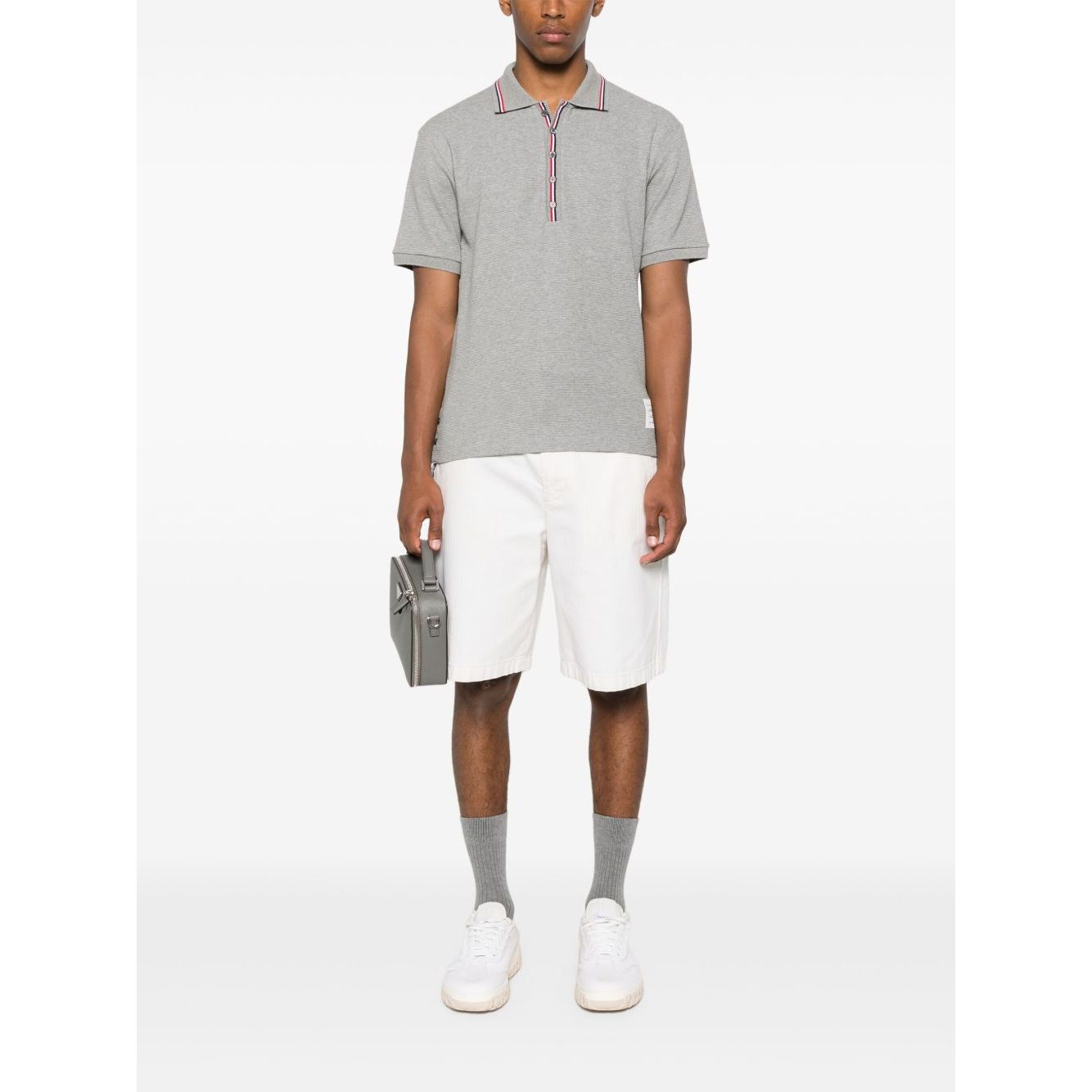 Thom Browne T-shirts and Polos Light Grey Topwear