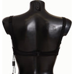 Dolce & Gabbana Black Polka Dot Satin Lace Balconette Bra BIK1574- IT1