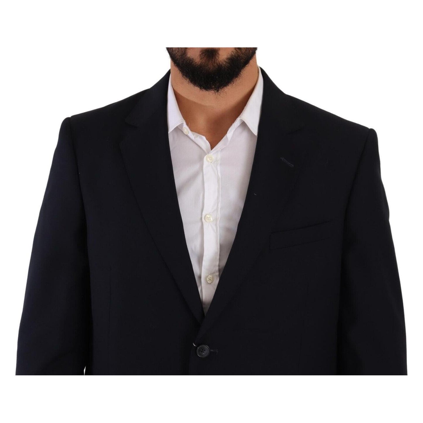 Domenico Tagliente Blue Polyester Single Breasted Formal Suit KOS1947 - 51